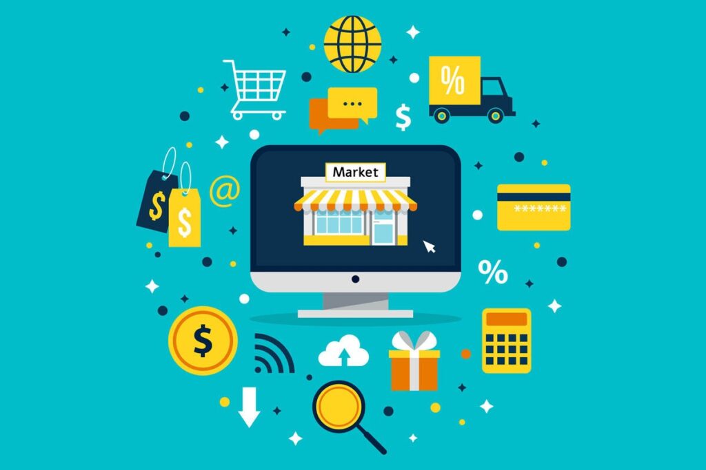 تصميم وتطوير مواقع للمتاجر الالكترونية